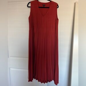 J Jill Wearever Woven Sunburst-Pleated Elliptical Dress